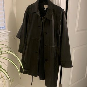 Talbots soft leather coat